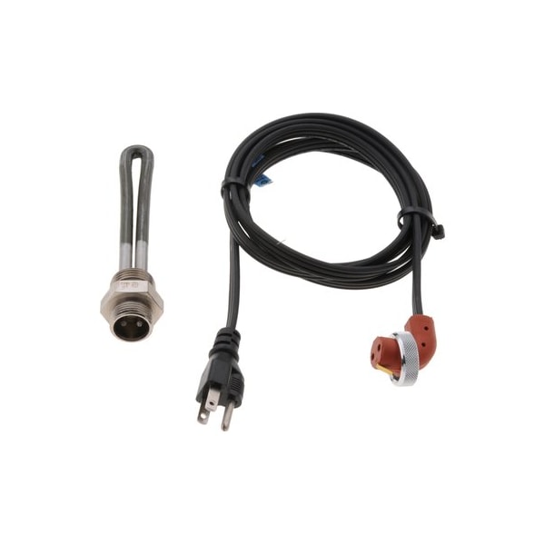 Immersion Heater, Water/Oil - 150W 120V, 1-1/6in. X 12 Thread, 5in. 12.7Cm Long, Stainless Stl